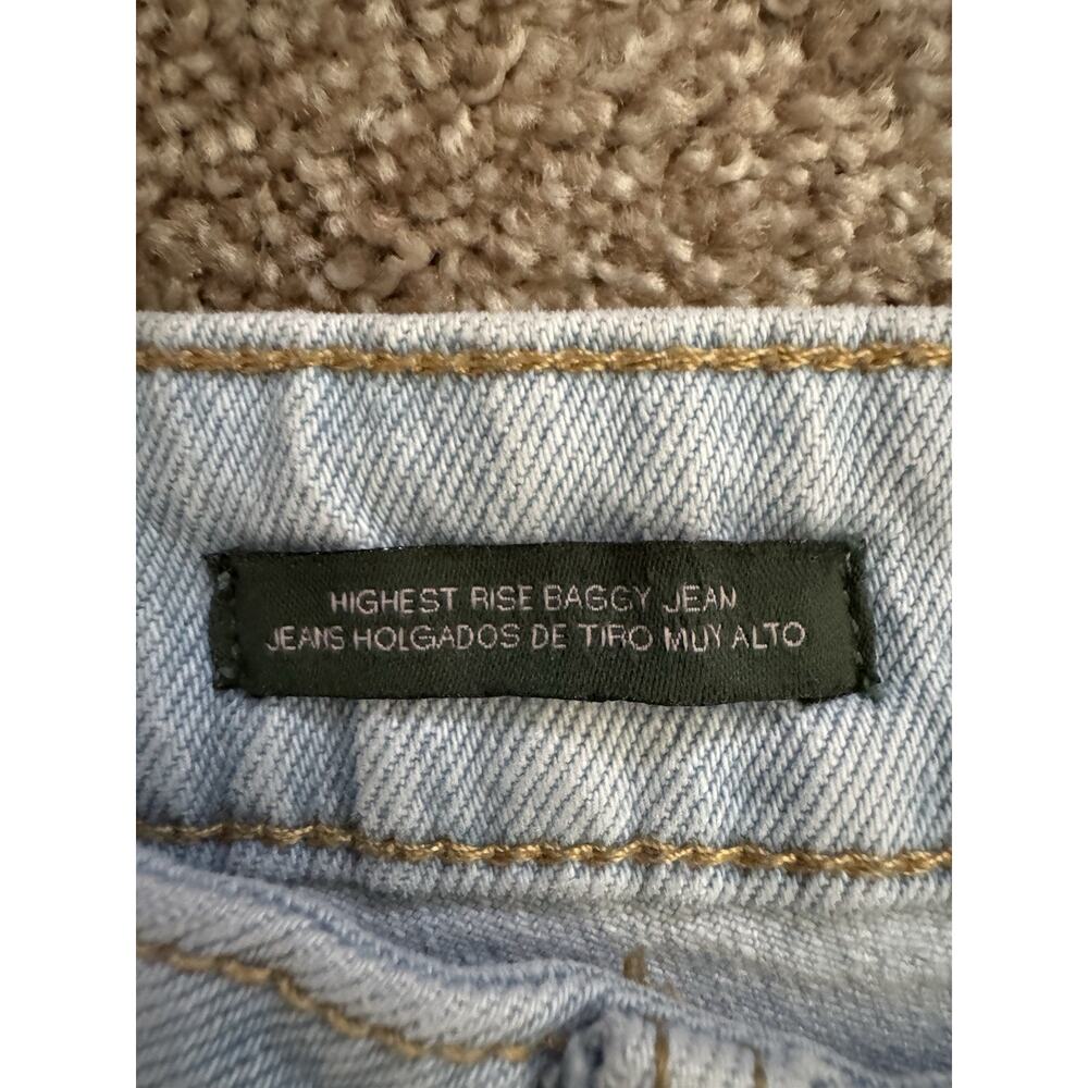 Wild Fable Ripped Knee Highest Rise Baggy Jeans Light Wash, Size 8/29r - Picture 4 of 5
